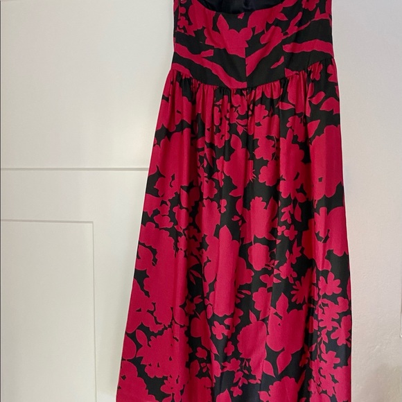 Red and black strapless Tibi dress - Picture 4 of 8